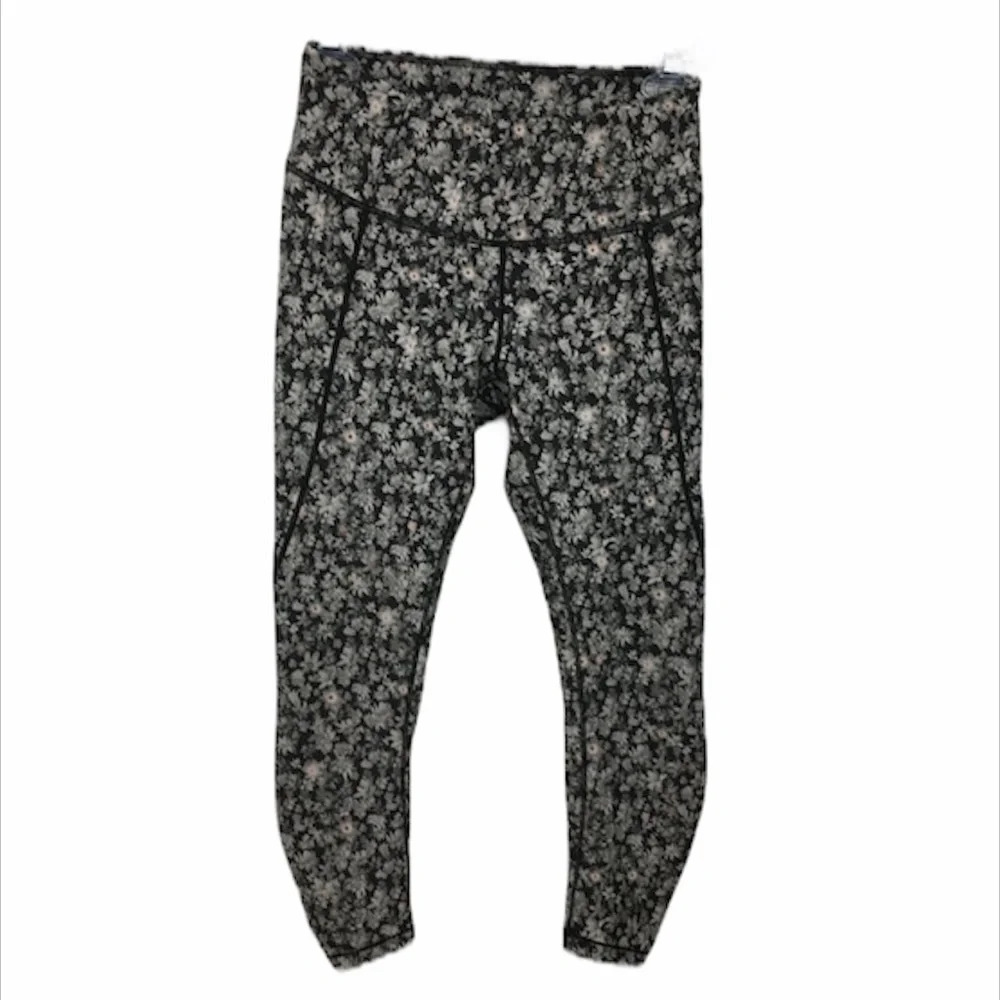 Calia Black Floral Leggings Yoga Crops